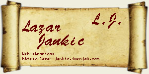Lazar Jankić vizit kartica